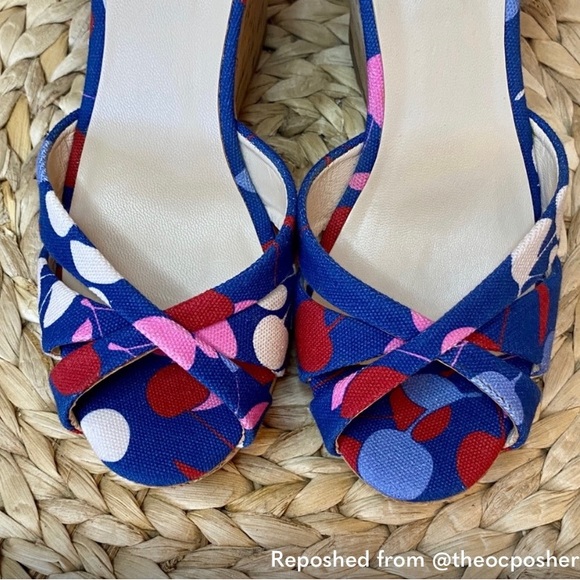 L. K. Bennett High Cork Wedge Platform Sandals, Size 6.5 NEW - Picture 8 of 8